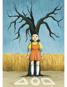Обложка для паспорта. Кукла (по мотивам сериала "Игра в кальмара")