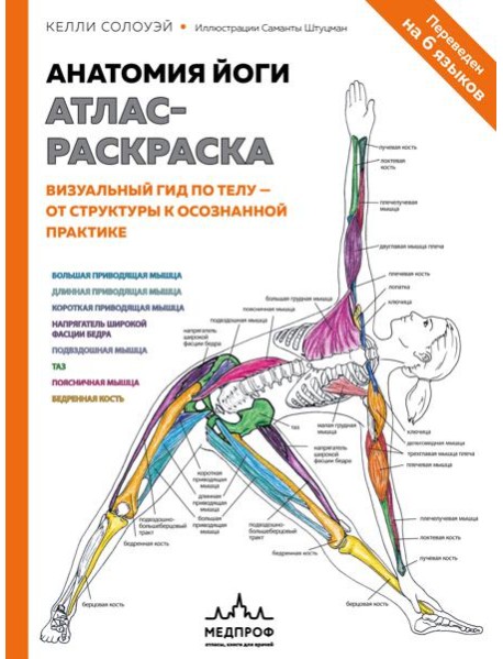 Анатомия йоги: атлас-раскраска. Визуальный гид по телу — от структуры к осознанной практике
