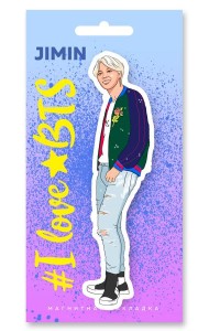 Фигурная магнитная закладка. BTS. Чимин