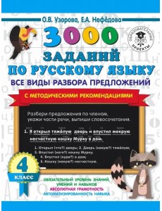 Русский язык. 4 класс. Все виды разбора предложений. С методическими рекомендациями