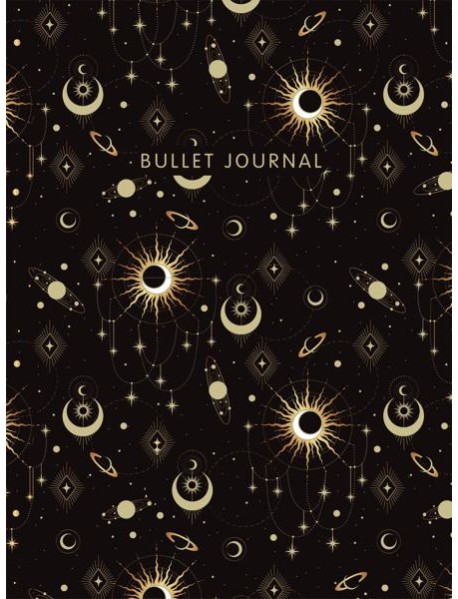 Блокнот в точку: Bullet Journal (эзотерический темный, 160 c., с наклейками)