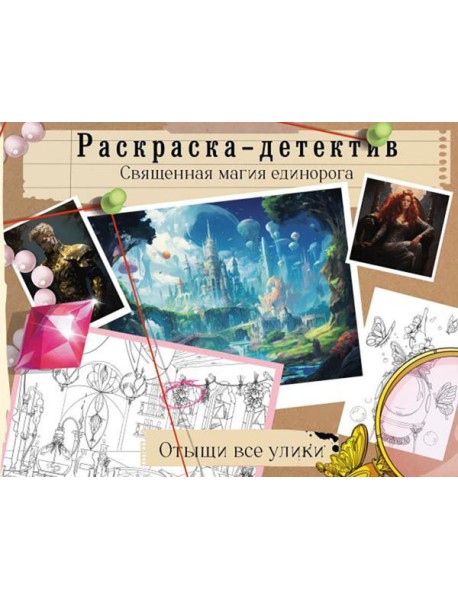 Потерянная гармония. Священная магия единорога: раскраска-детектив