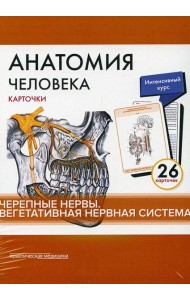 Анатомия человека: карточки. (26 шт). Черепные нервы. Вегетативная нервная система