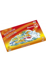 Пластилин 22цв 