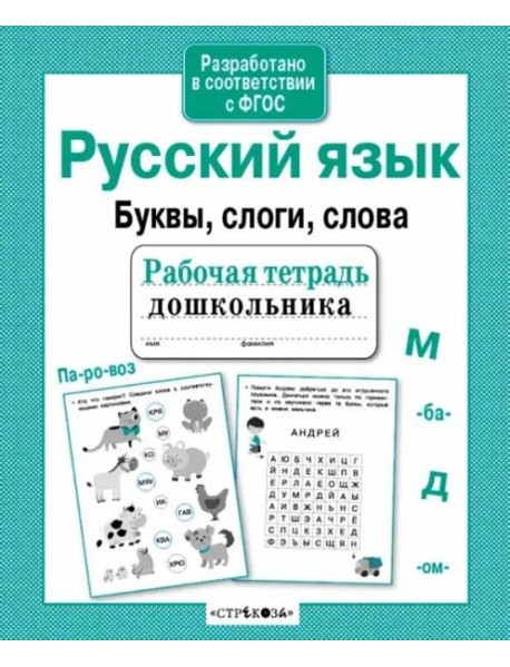 Р/т дошкольника. Русский язык. Буквы, слоги, слова