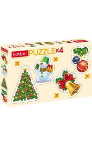 Hatber Puzzle-5,6,7,8 фигурн.4в1 Праздни,ПЗ5_28751