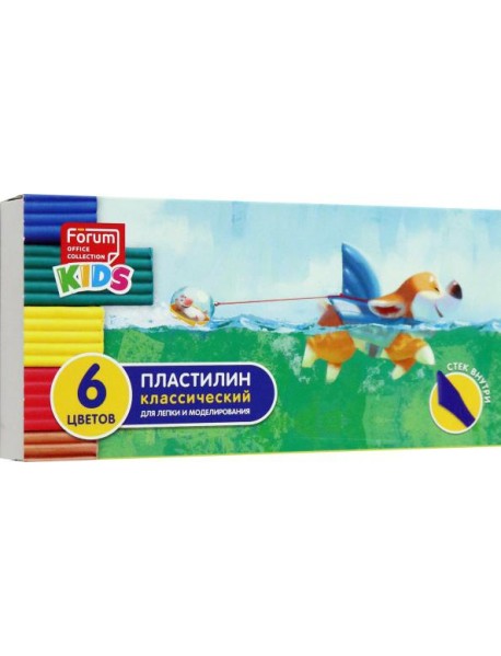 Пластилин 6цв ЗВЕРЯТА со стеком FPL-106-Z