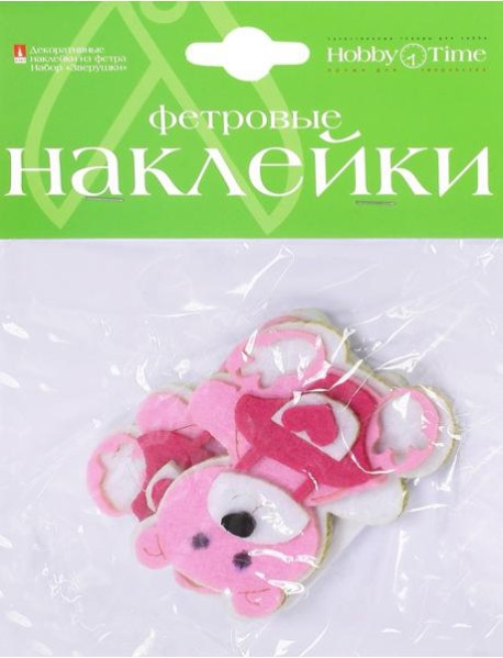 Декор.наклейки из фетра ЗВЕРУШКИ,4вида,2-093/22