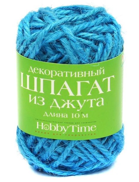 Шпагат джутовый декор.цветной 6цв,дл.10м,2-509/02