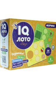 Лото. IQ. Формы. 6 карточек 36 фишек