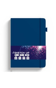 SKETCH UP. Ночной Скетчбуки А5, вертик. (148х210 мм) 80л. 7Б.Искус.кожа. Бум.бел.гладкий офсет 140 г