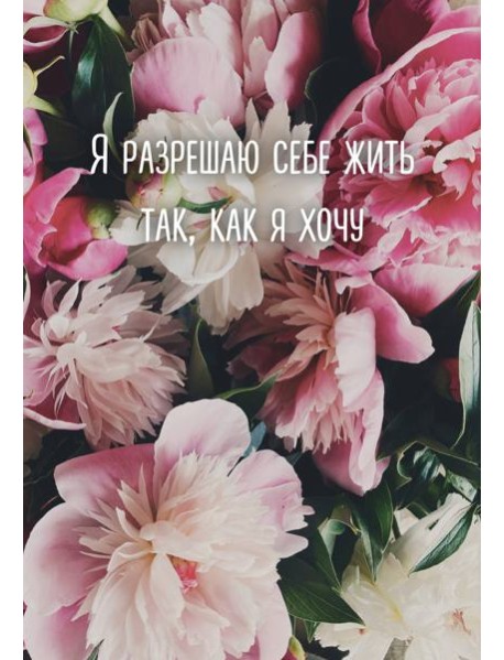 Я разрешаю себе жить так, как я хочу. Ежедневник недатированный (А5, 72 л.)