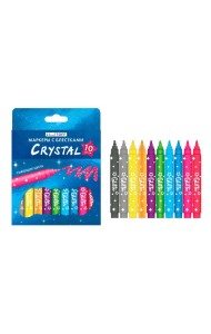 Crystal Набор маркеров с блестками Glitter. Корпус круглый. В наборе: 10 цветов. Упаковка картонная