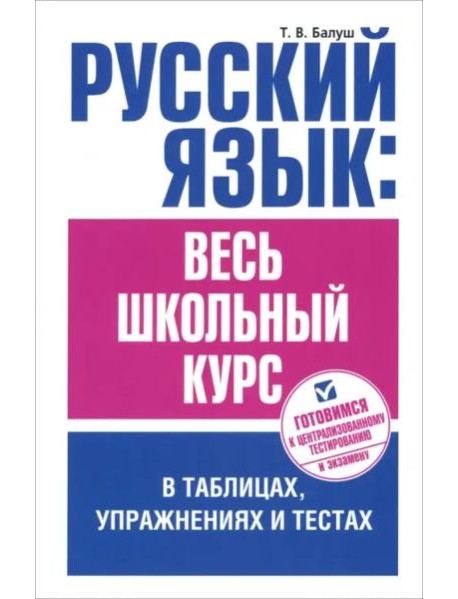 Русский язык: весь школьный курс в табл, упражнен.