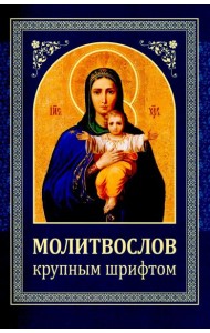 Молитвослов: крупным шрифтом (Божья матерь с младенцем) (синяя)