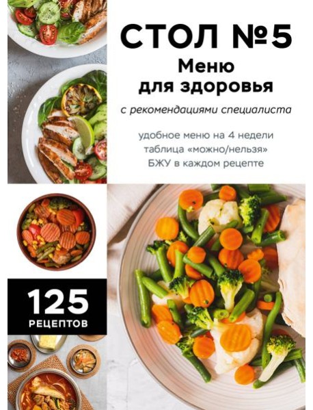 Стол №5. Меню для здоровья с рекомендациями специалиста
