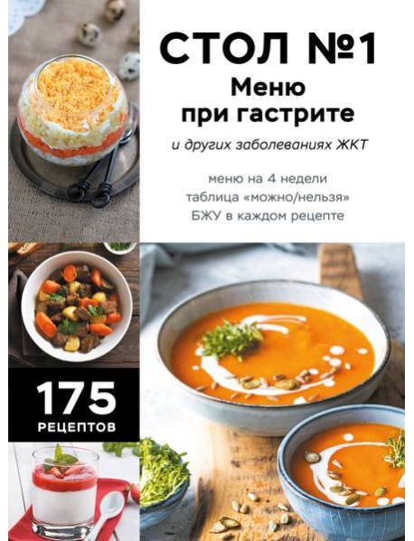 Стол №1. Меню при гастрите и других заболеваниях ЖКТ. С рекомендациями специалиста