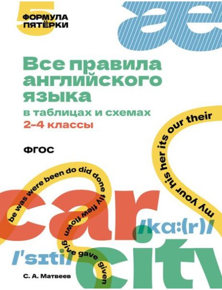 Все правила английского языка в таблицах и схемах. 2-4 кл