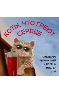 Коты, что греют сердце: календарь теплых дней и добрых мыслей. Календарь настенный на 2027 год (170х170 мм)